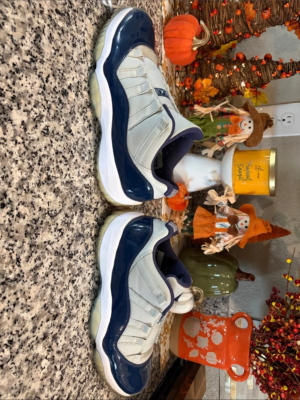 Men’s Nike Navy and Light Gray Low-Top Sneakers with White Soles